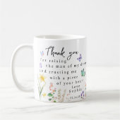 Personalisierte Mutter der Groom Bride Danke von. Kaffeetasse (Links)