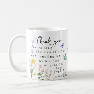 Personalisierte Mutter der Groom Bride Danke von. Kaffeetasse
