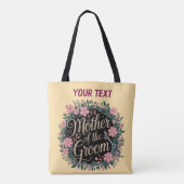 Personalisierte Mutter der Groom Floral Tote Tasch Tasche (Rückseite)