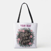 Personalisierte Mutter der Groom Floral Tote Tasch Tasche (Rückseite)