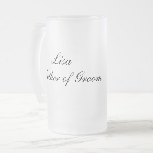Personalisierte Mutter der Tasse des Grooms (Vorderseite Links)