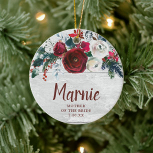 Personalisierte Mutter der Weihnachtsflöten Keramik Ornament