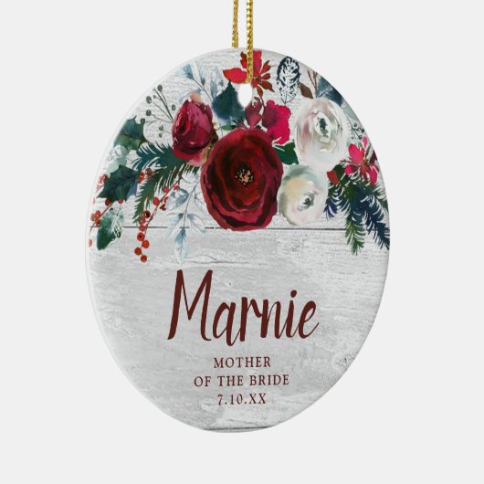 Personalisierte Mutter der Weihnachtsflöten Keramik Ornament (Rechts)