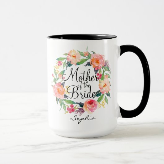 Personalisierte Mutter des Blumenkranzes2 Tasse (Rechts)