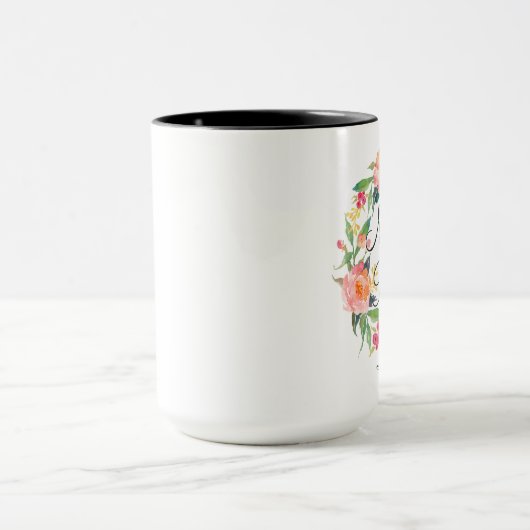 Personalisierte Mutter des Blumenkranzes2 Tasse (Zentrum)
