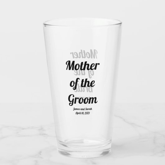 Personalisierte Mutter des Bridglases Glas (Rückseite)