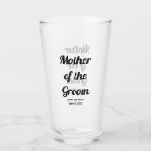Personalisierte Mutter des Groomglases Glas (Rückseite)