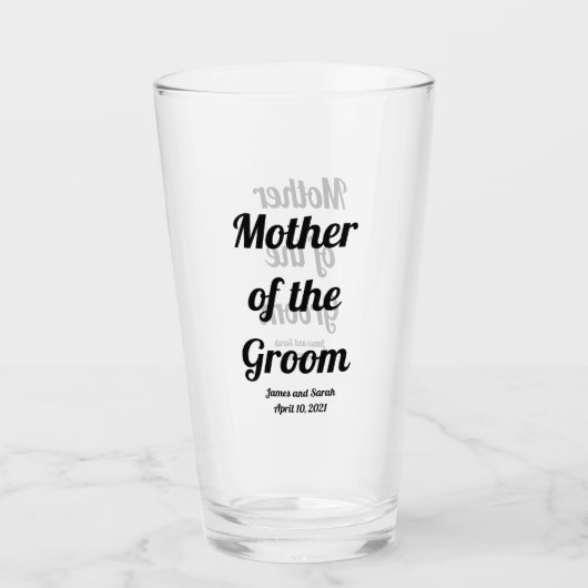 Personalisierte Mutter des Groomglases Glas (Vorderseite)