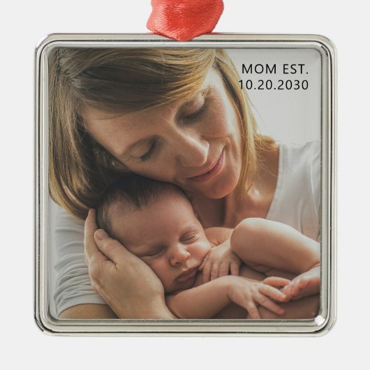 Personalisierte Mutter etabliert Ornament Aus Metall (Vorne)