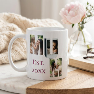 Personalisierte Mutter Foto-Collage Muttertag Kaffeetasse