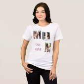 Personalisierte Mutter-Foto-Collage Muttertag Tri-Blend Shirt (Vorderseite voll)
