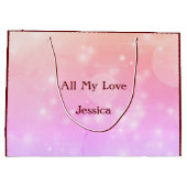 Personalisierte Mutter-Geschenktasche mit schönem  Große Geschenktüte (Rückseite)