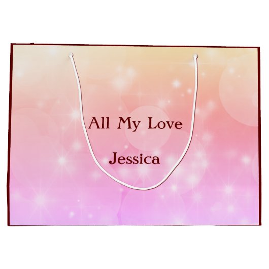 Personalisierte Mutter-Geschenktasche mit schönem  Große Geschenktüte (Rückseite)