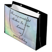 Personalisierte Mutter im Recht Geburtstag Große Geschenktüte (Vorderseite Schrägansicht)