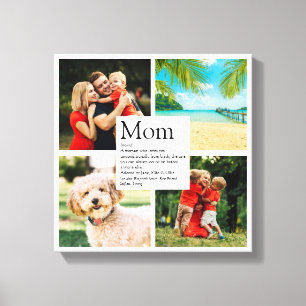 Personalisierte Mutter-Name-Definition 4 Foto Leinwanddruck