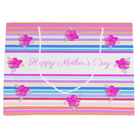 Personalisierte Mütter Tagesflorentasche Große Geschenktüte (Vorderseite)