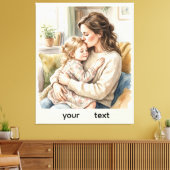 Personalisierte Mutter-Tochter-Umarmung Leinwanddruck (Insitu (Wohnzimmer))