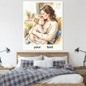 Personalisierte Mutter-Tochter-Umarmung Leinwanddruck (Insitu (Schlafzimmer))