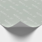 Personalisierte Mutter, um Script Baby Dusche zu w Geschenkpapier (Ecke)