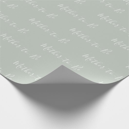 Personalisierte Mutter, um Script Baby Dusche zu w Geschenkpapier (Ecke)