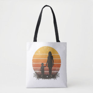 Personalisierte Mutter-und-Kind-Sonnenuntergangs-S Tasche