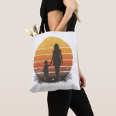 Personalisierte Mutter-und-Kind-Sonnenuntergangs-S Tasche (Von Nahem)
