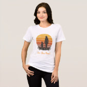 Personalisierte Mutter-und-Kind-Sonnenuntergangs-S Tri-Blend Shirt (Vorderseite voll)