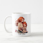 Personalisierte Mutter und Tochter Kaffeetasse (Links)