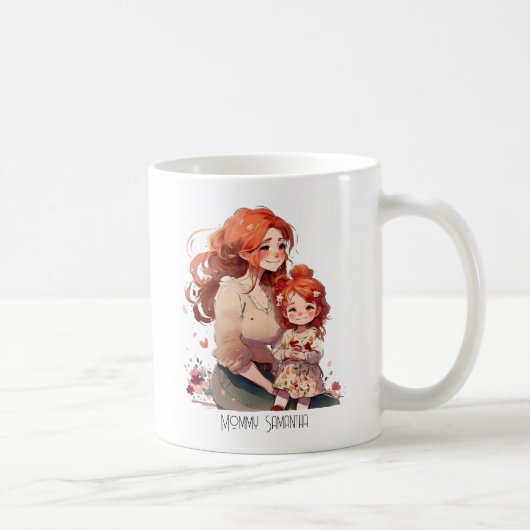 Personalisierte Mutter und Tochter Kaffeetasse (Rechts)