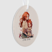 Personalisierte Mutter und Tochter Ornament (Vorderseite)