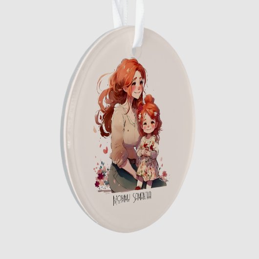 Personalisierte Mutter und Tochter Ornament (Vorderseite)