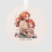 Personalisierte Mutter und Tochter Ornament (Rückseite)