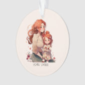 Personalisierte Mutter und Tochter Ornament (Vorderseite)