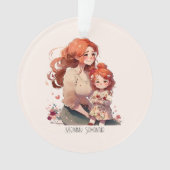 Personalisierte Mutter und Tochter Ornament (Vorderseite)