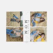 Personalisierte Mütterfamilie Fleecedecke (Vorderseite (Horizontal))