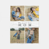 Personalisierte Mütterfamilie Fleecedecke (Vorderseite)