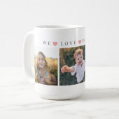 Personalisierte Mutterliebe Kaffeetasse (Vorderseite Links)