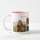 Personalisierte Mutterliebe Zweifarbige Tasse (Links)