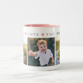 Personalisierte Mutterliebe Zweifarbige Tasse (Mittel)