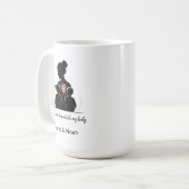 Personalisierte Mutterschaftssilhouette – Benutzer Kaffeetasse (Vorderseite Links)