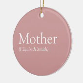 Personalisierte Muttersprache Mama Definition Rose Keramik Ornament (Links)