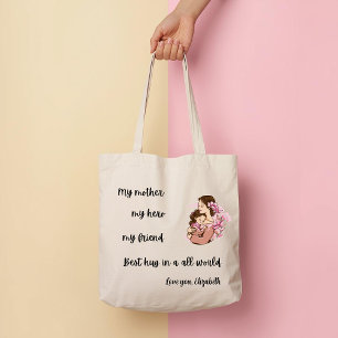 Personalisierte Muttertags-Mutter-Umarmen-Tasche Tragetasche