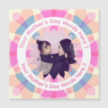 Personalisierte Muttertags-Rosastirn-Mama-Fotokart