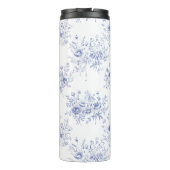 Personalisierte Muttertagsblaue Blumen Floral Thermosbecher (Rückseite)