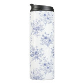 Personalisierte Muttertagsblaue Blumen Floral Thermosbecher (Nach rechts gedreht)