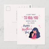 Personalisierte Muttertagsdistanz Postkarte (Vorne/Hinten)