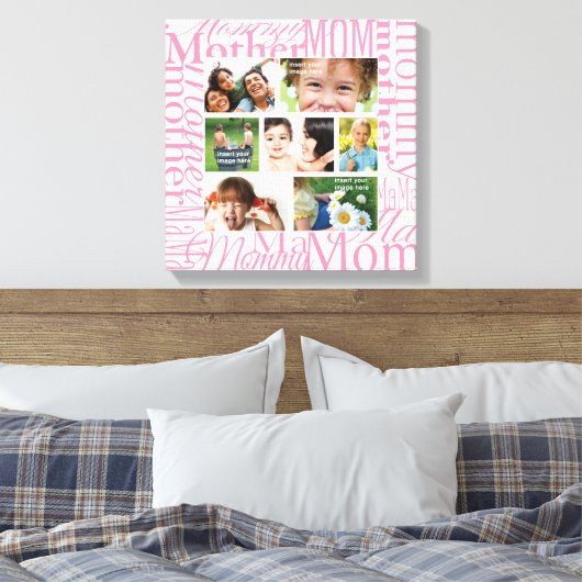 Personalisierte Muttertagsfotografie Leinwanddruck (Insitu (Schlafzimmer))