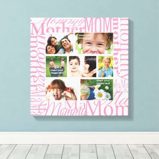 Personalisierte Muttertagsfotografie Leinwanddruck (Insitu (Holzboden))