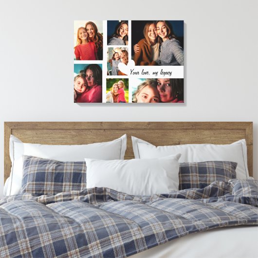 Personalisierte Muttertagsfotografie Leinwanddruck (Insitu (Schlafzimmer))
