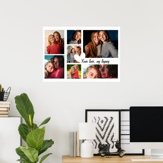 Personalisierte Muttertagsfotografie Poster (Heimbüro)